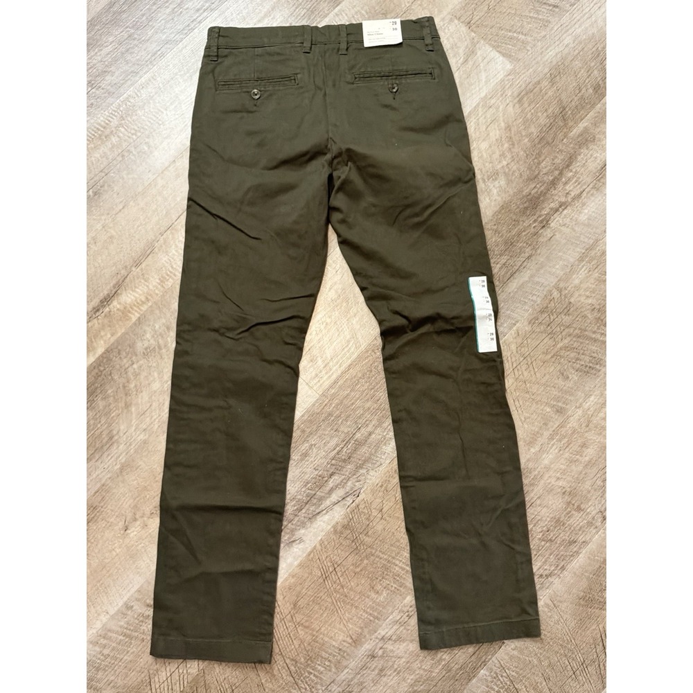 NWT Goodfellow & Co Men's The Everywear Slim Chino Green 33x30 - Picture 2 of 2